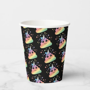 Unicorn Rainbow Kackend Emoji Pappbecher