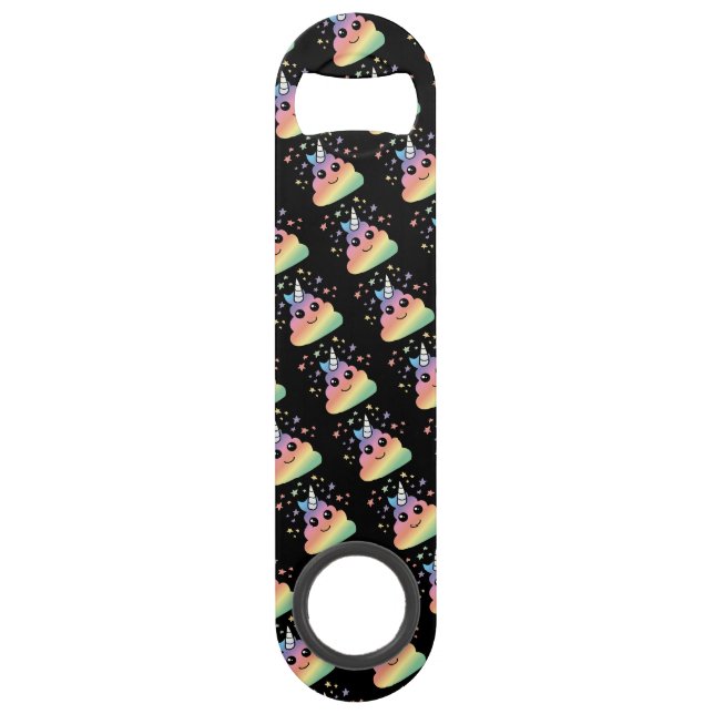 Unicorn Rainbow Kackend Emoji Speed Flaschenöffner (Vorderseite)