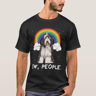 Unicorn Rainbow Magic Bartded Collie T-Shirt