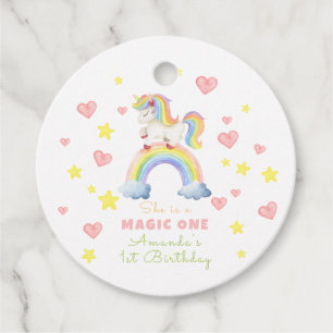 Unicorn Rainbow Magic Eins Geburtstag Geschenkanhänger