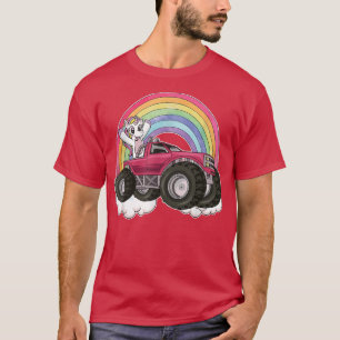 Unicorn Rainbow Monster Truck Big Car T-Shirt