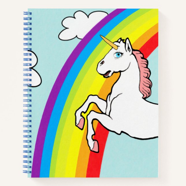 Unicorn Rainbow Notizbuch (Vorderseite)