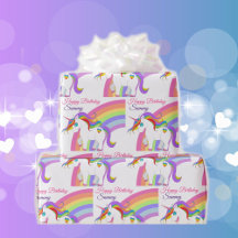 Unicorn Rainbow Personalize Name Little Girl's