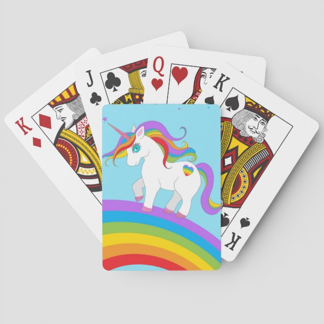 UNICORN RAINBOW PLAYCARDS SPIELKARTEN (Rückseite)