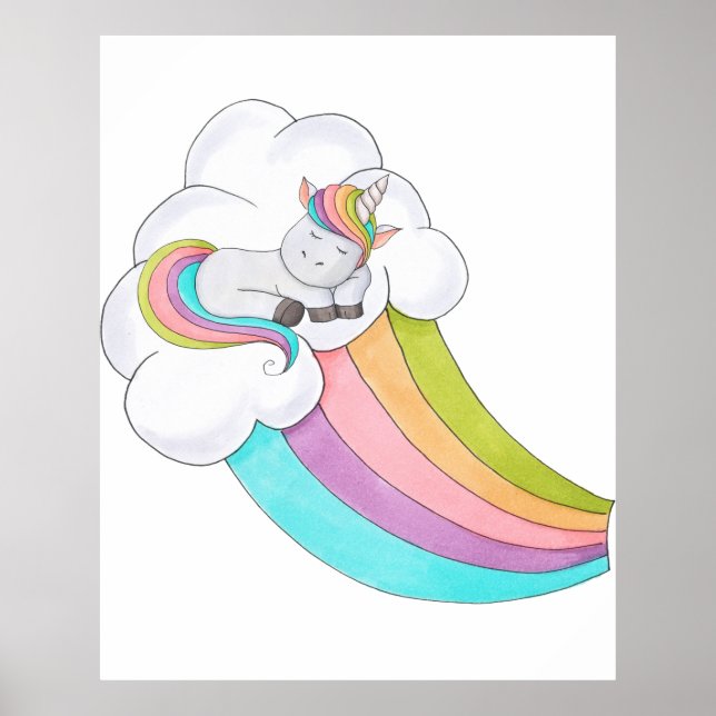 Unicorn Rainbow Poster (Vorne)