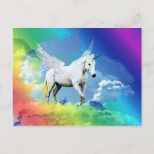 Unicorn Rainbow Postkarte