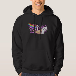Unicorn Rainbow Riding Ice Cream Cone Hoodie
