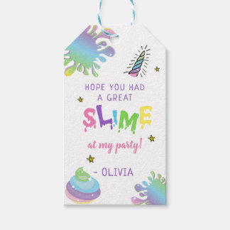Unicorn Rainbow Slime Geburtstag Geschenkanhänger