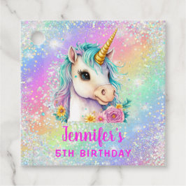 Unicorn Rainbow Sparkle Birthday Geschenkanhänger