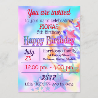 Unicorn Rainbow Sparkle Pastel Magic Geburtstag Einladung