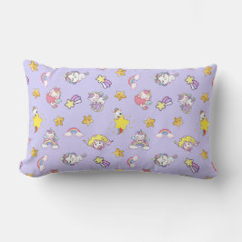 Unicorn Rainbow Star Light Lila Themed Lendenkissen