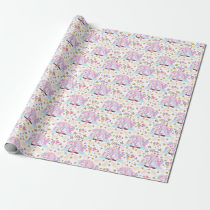Unicorn Rainbow Stars Magischer Name Geburtstag  Geschenkpapier