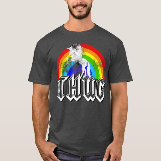 Unicorn Rainbow Thug , Funny distressed Gift  T-Shirt