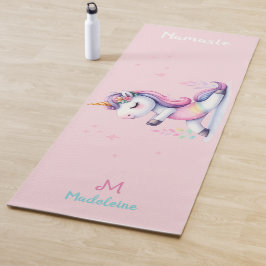 Unicorn Rainbow Yoga Pose Niedlich Funny Name Mono Yogamatte