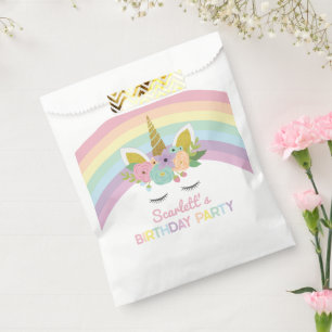 Unicorn Rainbows Geburtstagsparty Geschenktütchen