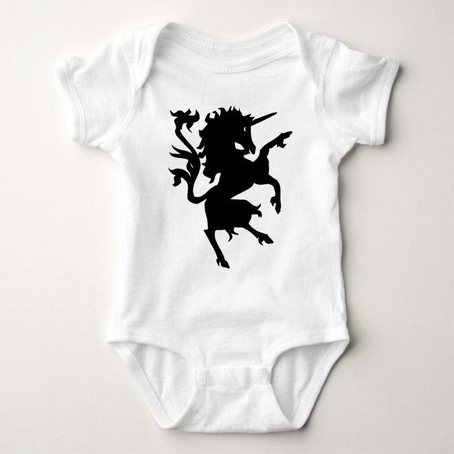 Unicorn Rampant Baby Strampler (Vorderseite)