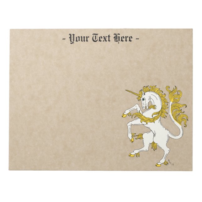 Unicorn Rampant Notizblock (Vorderseite)