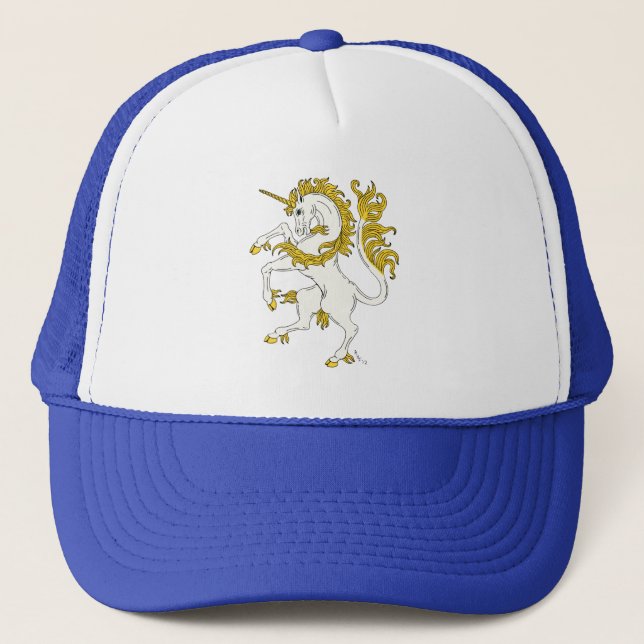 Unicorn Rampant Truckerkappe (Vorderseite)