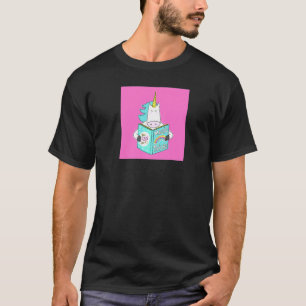 Unicorn Reading Magic Tricks Buch Niedlicher Spaß  T-Shirt