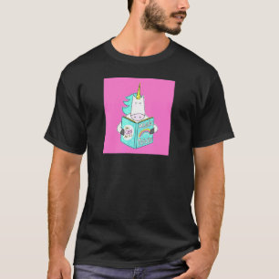 Unicorn Reading Magic Tricks Buch Niedlicher Spaß  T-Shirt