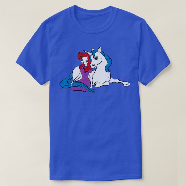 Unicorn Red Head Princess T-Shirt (Design vorne)