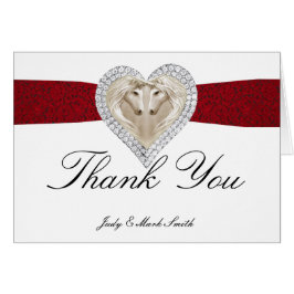 Unicorn Red Lace Dankeschön Karte