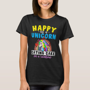 Unicorn Regenbogen Glücklich als Einhornfresser au T-Shirt