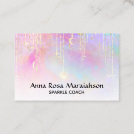 *~* Unicorn Regenbogen Gold Sparkle Glitzer Sun Mo Visitenkarte