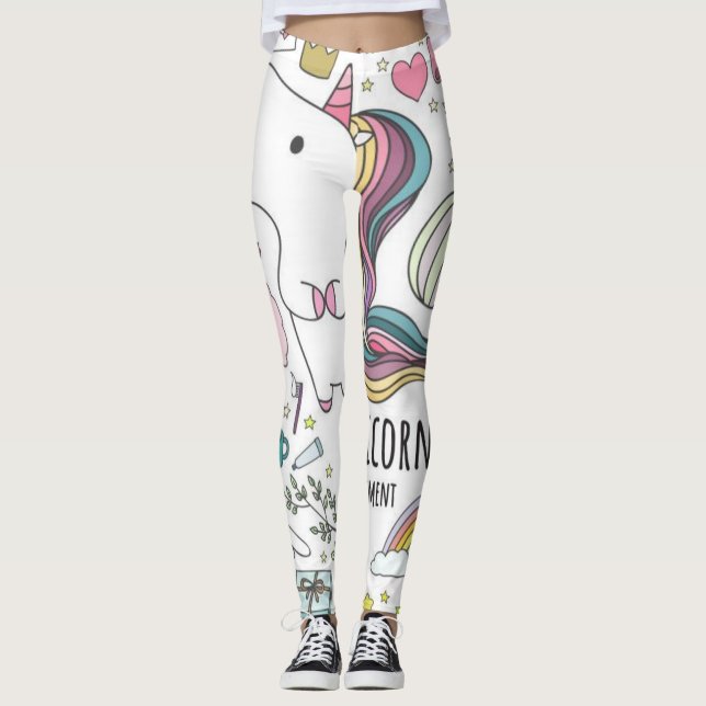 Unicorn-Regenbogen-Leggings Leggings (Vorderseite)