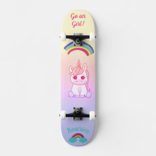Unicorn Regenbogen Skateboard