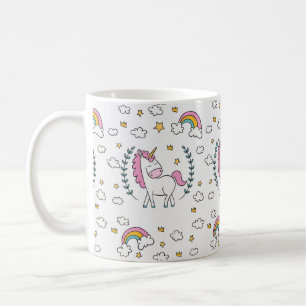 Unicorn-Regenbogen-Tasse bewölkt Stern-Geschenk Tasse
