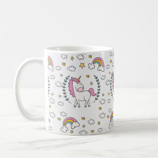Unicorn-Regenbogen-Tasse bewölkt Stern-Geschenk Tasse