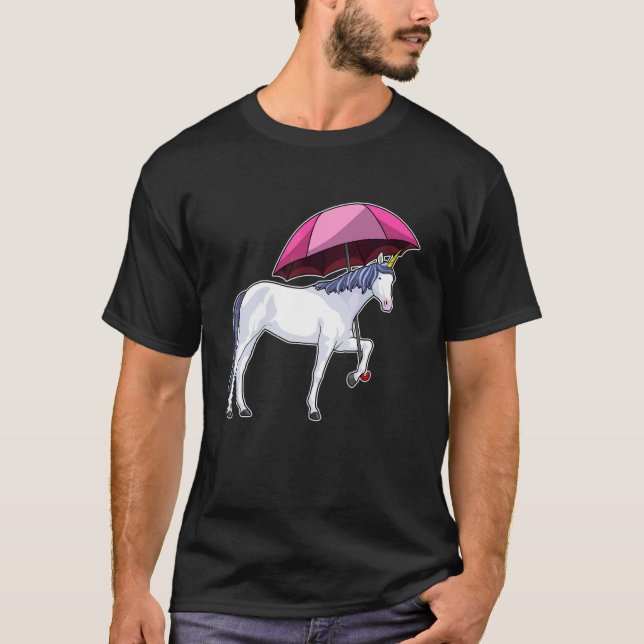 Unicorn Regenschirm T-Shirt (Vorderseite)