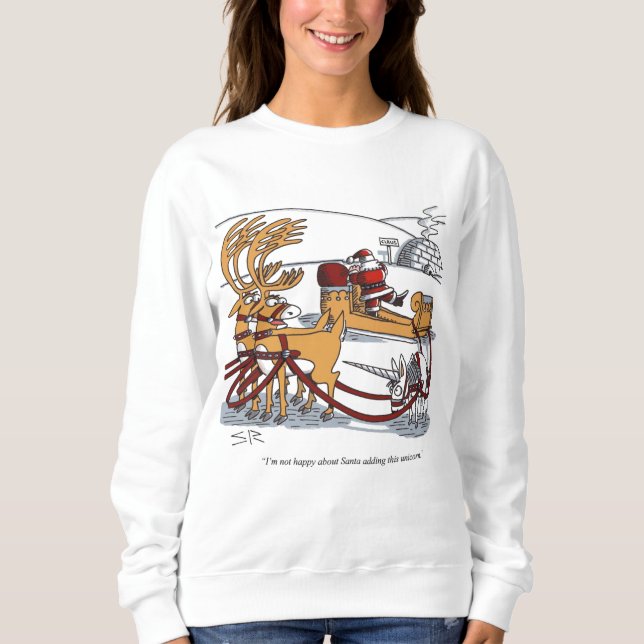 Unicorn Reindeer Women Sweatshirt (Vorderseite)