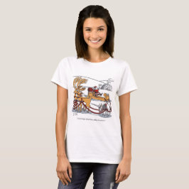 Unicorn Reindeer women white T - Shirt
