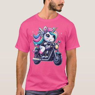 Unicorn Reiten a Motorrad Boys Girls Men Women T-Shirt