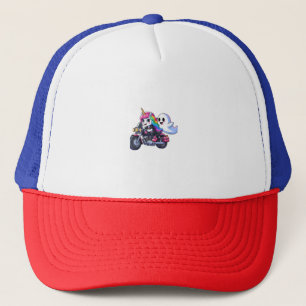 Unicorn Reiten a Motorrad Boys Girls Men Women Truckerkappe