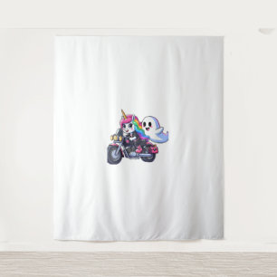 Unicorn Reiten a Motorrad Boys Girls Men Women Wandteppich