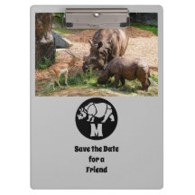 Unicorn Rhino Silhouette Monogramm Foto