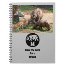 Unicorn Rhino Silhouette Monogramm Foto