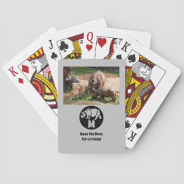 Unicorn Rhino Silhouette Monogramm Foto Spielkarten