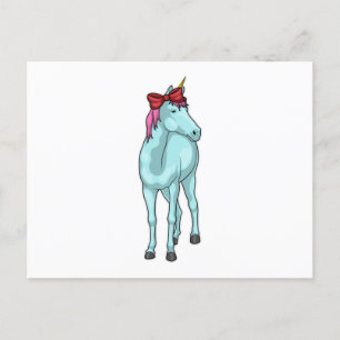Unicorn Ribbon Postkarte