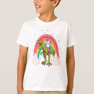 Unicorn Riding Dinosaur Boy T-Shirt