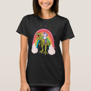 Unicorn Riding Dinosaur Women T - Shirt