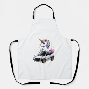 Unicorn Riding Kei Car Boys Girls Damen Kinder Tee Schürze