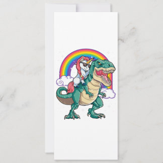 Unicorn Riding T rex Dinosaur Boys Girls Men Women Save The Date