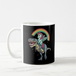 Unicorn Riding T rex Dinosaur Kaffeetasse