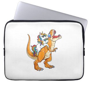 Unicorn Riding T rex Men Dinosaur Funny Boys Laptopschutzhülle