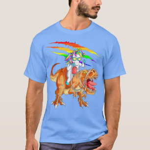 Unicorn Riding TRex Dinosaurier für Kinder Jungen T-Shirt