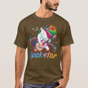 Unicorn Rock star Guitar Rockin' music singer T-Shirt